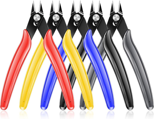 NICE-POWER Wire Cutter, 5 Inch Professional Small Wire Cutters Electronic Flush Cutter Carbon Steel Mini Nipper Jewelry Nippers Clippers for Hobby...