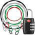 DanziX TSA Approved Lock and 4 Colors Stainless Steel Safety Tether?3-Dial Combination Travel Luggage Lock with Lanyard Security Cable for Protect...