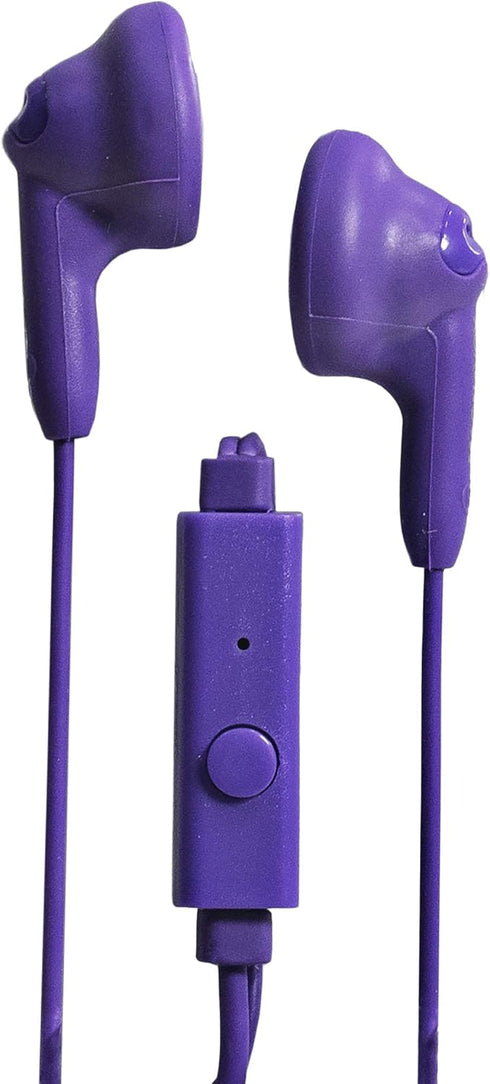 Magnavox MHP4820M-PL Gummy Earbuds with Microphone in Purple | Available in Pink, Purple, White, Black, & Blue | Earbuds Gummy | Extra Value Comfo...