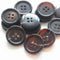 YaHoGa 22 Pieces Real Horn Buttons Set for Blazers Suits Coats 15MM 20MM Natural Brown Buffalo Horn Blazer Buttons Suit Buttons for Men (Dark Brow...