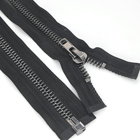 #10 Separating Metal Zipper Black Nickel Heavy Duty Metal Zippers for DIY Sewing Crafts Jacket Coat,26 Inch 1PC/Pack,SHUNLI...