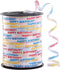 White Happy Brithday Curling Ribbon 3/16 Inch Wide 500 Yard Glitter Ribbon Shiny Metallic Curling Ribbon for Gift Wrapping Balloon Ribbon Balloon ...