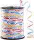 White Happy Brithday Curling Ribbon 3/16 Inch Wide 500 Yard Glitter Ribbon Shiny Metallic Curling Ribbon for Gift Wrapping Balloon Ribbon Balloon ...