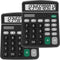 Calculators, Splaks 2 Pack Standard Functional Desktop Calculators Sola and AA Battery Dual Power Electronic Basic Calculator with 12-Digit Large ...