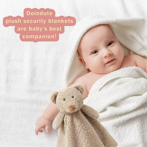 Baby Brown Teddy Bear Soft Stuffed Animal Security Blanket, Plush Bear Character Lovey Blanket, Baby Shower/Nursery Gift, Cuddly Newborn, Infant, ...
