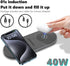 40W Wireless Charging Pad, Dual 20W Fast Wireless Charging Mat for iPhone 15 14 13 12 11/Pro/Pro Max/SE/X/XS,Apple Airpods 3/2/Pro,15W Wireless Ch...