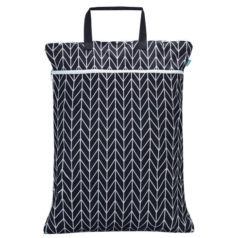 Teamoy Travel Hanging Wet Dry Bag Organizer (24.7 x 18 inches) with Two Compartments for Cloth Diaper, Laundry, Swimsuits and More, Easy to Hang E...