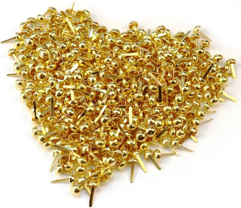 100 Pcs Paper Brass Fasteners Brass Brads Round Fasteners for Craft & Scrapbooking DIY Supplies...