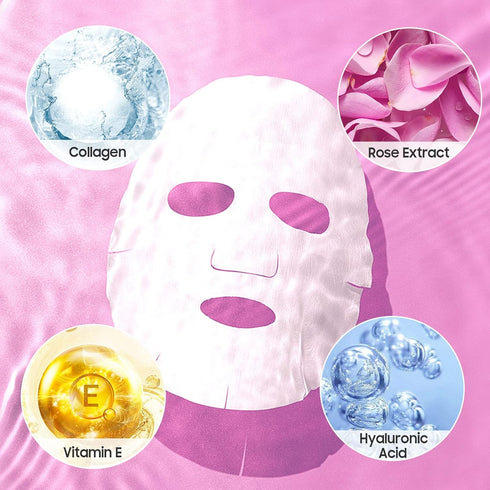 Jakuva 12PCS Deeply Moisturizing Facial Masks,Collagen Face Mask Facial Patches for Anti-Aging,Anti Wrinkle & Face Skincare,Firm Skin Softening Fa...