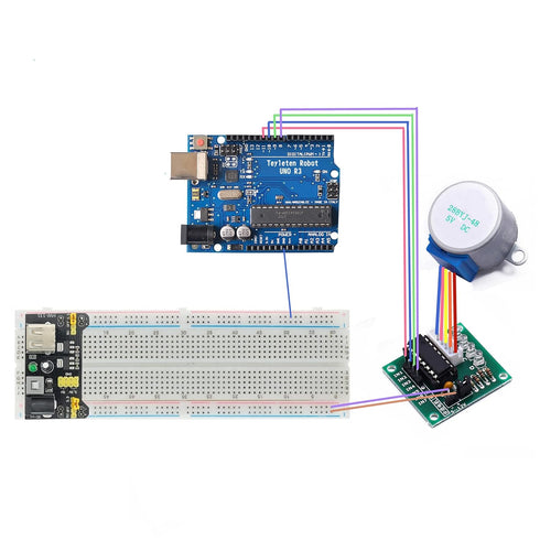 Teyleten Robot 5pcs ULN2003 28BYJ 48 5V 4-Phase Stepper Motor with 5V Stepper Drive Board for Arduino PI PIC Raspberry Pi...
