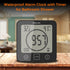 Shower Clock Waterproof Wall Clock Bathroom Clock Sunsbell Shower Cock Digital Temperature Humidity Display with Suction Cup, Touch Screen Timer for Kitchen Bathroom