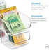 iDesign Linus Spice Packet Organizer Bin for Kitchen Pantry, Cabinet, Countertops - Clear Large...
