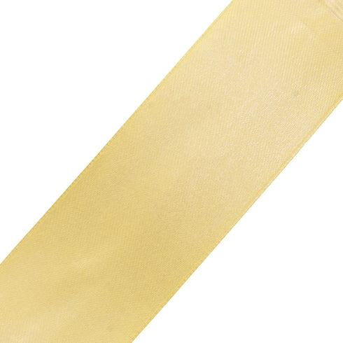 Mandala Crafts Gold Satin Ribbon for Crafts - 50 Yards 2 Inch Wide Fabric Ribbons for Gift Wrapping, Flower Bouquets, Hair Bows, and Wedding Party...
