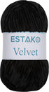 Estako Velvet Chenille Blanket amigurumi Yarn for Crocheting and Knitting Super Bulky 100 gr (132 yds) (1810 - Black)...