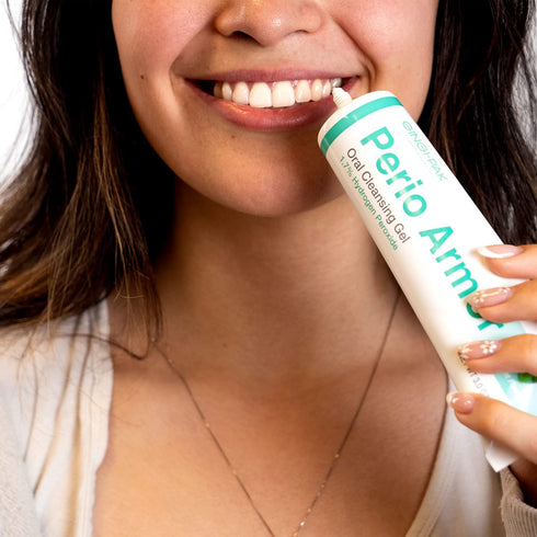 Perio Armor 1.7% HP Oral Cleansing Gel for Healthy Gums and A White Smile - Boost Whitening & Freshness with This Non-Invasive Treatment, 3 oz, Bu...