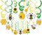 30Ct Bee Party Hanging Swirl Decorations,Bumblebee Party,Fairy Party,Garden Party,Party for Girls,Boys,Kids,Home,Classroom,Baby Shower...