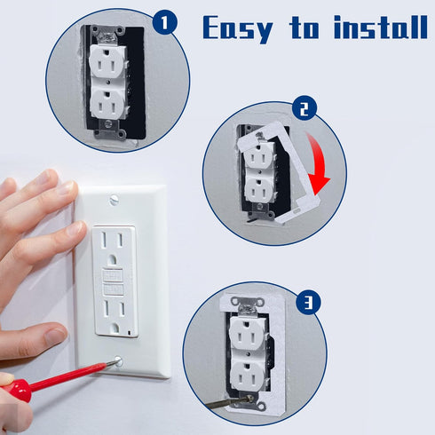 20 Pcs Wall Plate Spacer- Metal Flush Fit Device Leveling Plates- Receptacle Spacers Shims Leveler for Fixing Walls Electrical Outlet Electrical B...