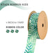 Laribbons Wired Edge Ribbon, 1”x10 Yard Tropical Ribbon, Summer Printed Palm Leaf Ribbon for Baby Shower, Farmhouse Party, DIY Craft, Wreath Bows...