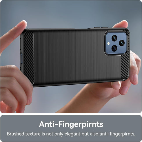 for T-Mobile Revvl 6X 5G (2023) phone case: shockproof phone case - anti drop protection phone case shock absorption flexible TPU carbon fiber pro...