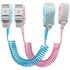 Anti Lost Wrist Link (8.2ft), Socub Toddler Leash Wrist for Kids Child Safety with Key Lock, 2 Pack, Pink and Blue...