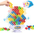 48 Pcs Tetra Tower Game, Stack Attack Family Board for 2 Players Family Games, Building Blocks Stacking Balance Games Toys for Kids, Adults, Frien...