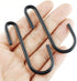 NXG 30-Pack Pot Rack Hooks,Heavy Duty Carbon Steel Black Plating Universal S Hook Sturdy Hanging Hooks,for Hanging Heavy Kitchen Wares,Cookers, Po...