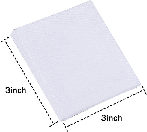 Mini Canvas Panels for Painting Craft Drawing, 24 Pack (3 by 3 Inch)...