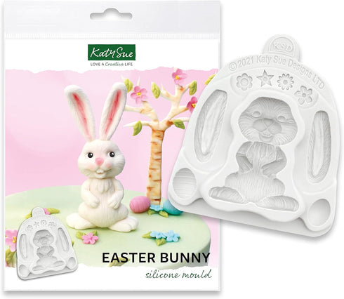 Katy Sue Easter Bunny Silicone Mold for Easter Cake Decorating & Craft. An Easter Bunny Animal Mold. Use with Fondant, Sugar Paste, Chocolate, & A...