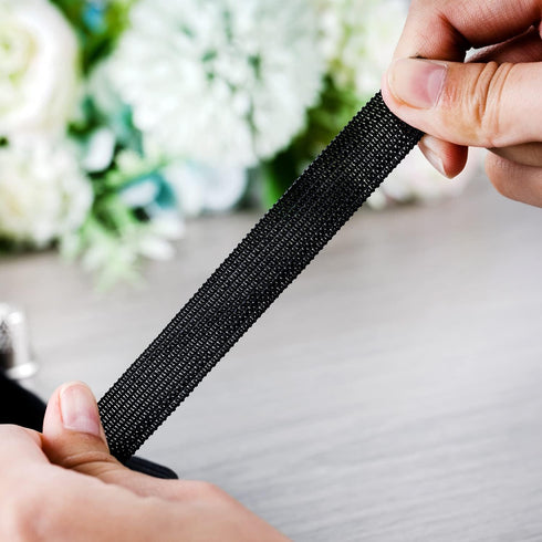 Mr. Pen- Elastic Band, 0.6", 11 Yards, Black, Elastic Band for Sewing, Black Elastic Band, Elastic Straps, Stretch Elastic for Sewing, Fabric Elas...