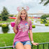 3D Mouse Ears Headbands, Flower Pink Sequin Mouse Ears for Women Girls, 2" Extra Thick Headband with 4" Park Ears, Birthday Party Decorations Hair...