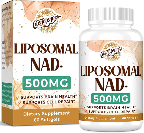 Liposomal NAD+ 500 MG Supplement, True NAD plus Supplement, Superior Absorption, Boost NAD+ More Efficient than Nicotinamide Riboside for Cellular...