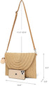 YIKOEE Straw Purse for Women Summer Beach Woven Bag With PomPom...