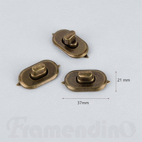 Framendino, 12 Sets Turn Lock Clasp Meal Bag Purse Closure Twist Lock Fasteners Hardware Leather craft Accessory...
