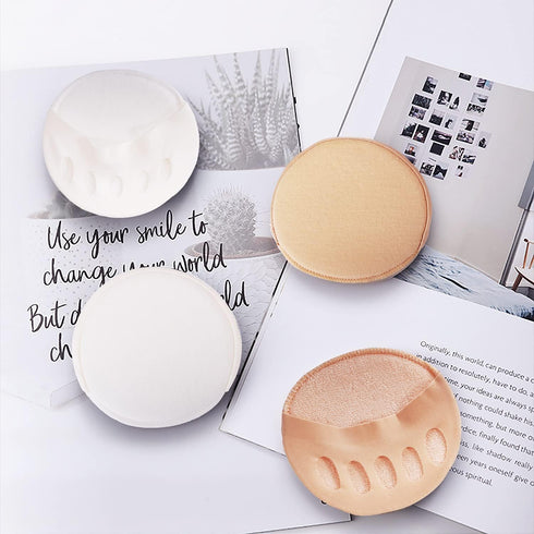 Reusable Honeycomb Fabric Forefoot Pads Soft Ball of Foot Cushions Metatarsal Pads for Women Men Prevention Pain Relief (Black,Beige,Grey,White)...
