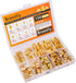 150PCS Tube OD?1/4" 5/16" 3/8" 1/2") Brass Compression Sleeves Ferrules & Insert,4 Sizes Brass Compression Fitting Assortment Kit...