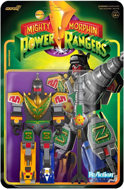 Super7 Mighty Morphin Power Rangers Dragonzord (Battle Mode) - 6" Power Rangers Action Figure with Accessory Classic TV Show Collectibles and Retr...