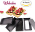 Webake 4 Pack Mini Tart Pans with Removable Bottom, Rectangular Baking Pan Non-Stick Cake Tin for Oven and Insta Pot Baking...
