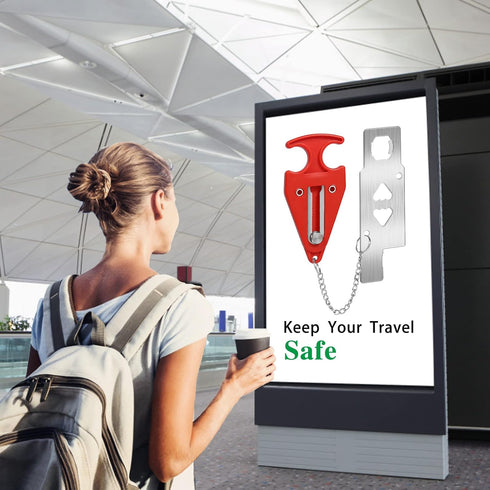 Portable Door Lock for Travel Door Lock Hotel Room Security Devices Apartment Jammer Additional Safety for Traveling Home College 2022 upgrade (Re...