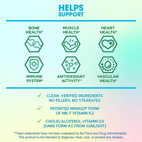 BioEmblem Vitamin D3 K2 Capsules (5000IU and 200mcg) - Patented MK7 and MK4 for 3-in-1 Complex Support - Vegetarian Vitamin D K2 Supplement for Te...