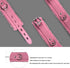 Gothic Leather Choker Collar, PU leather Fur Lined Collars Necklace with Long and Durable Detachable Leash Chain Pet Collars, Pink...
