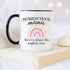 YouNique Designs Homeschool Mom Mug, 11 Ounces, Unique Mothers Day Coffee Mug from Daughter and Son, Best Mom Ever Mug, Mom Coffee Cup (Black Hand...