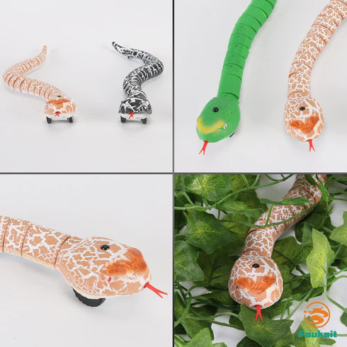 Remote Control Snake Toy RC&Robot Electric Snake Toy Fast Moving of Fake Rattlesnake Christmas Halloween Toys Party Favor Gifts Joke Prank for Kid...
