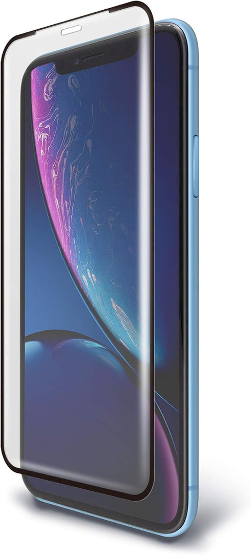 BodyGuardz - Pure 2 Edge Glass Screen Protector for Apple iPhone Xr, Ultra-Thin Edge-to-Edge Tempered Glass Screen Protection for Apple iPhone Xr ...