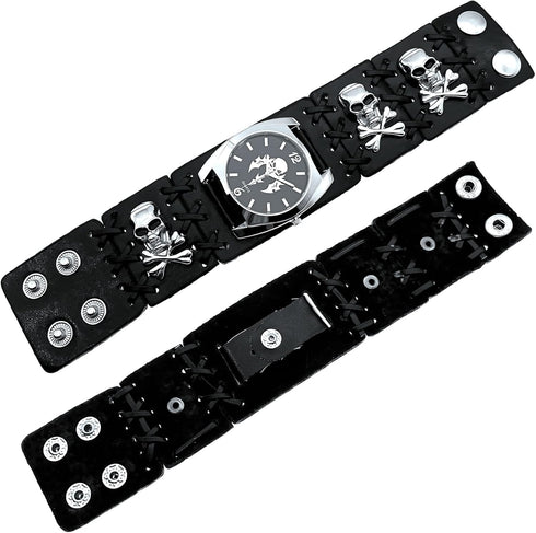 Women's Birthday Christmas Halloween Good Gifts Watch,Nightmare Before Christmas Numerals Leather Strap Skull Quartz Punk Men's Wrist Watch...