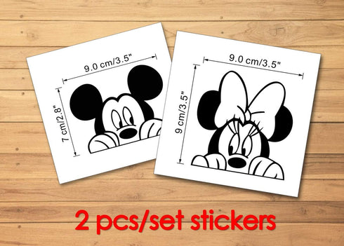 Light Switch Cool Decals | Baby room Stickers (9 x 3.5, Mickey & Minnie)...