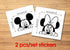 Light Switch Cool Decals | Baby room Stickers (9 x 3.5, Mickey & Minnie)...