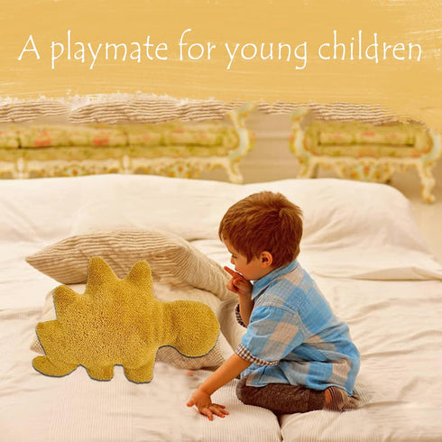 Stegosaurus Dino Nugget Pillow, 18 inch Dinosaur Chicken Nugget Pillow Stuffed Animal Plush Toy, Dino Nugget Plush Dinosaur Theme Party Decoration...