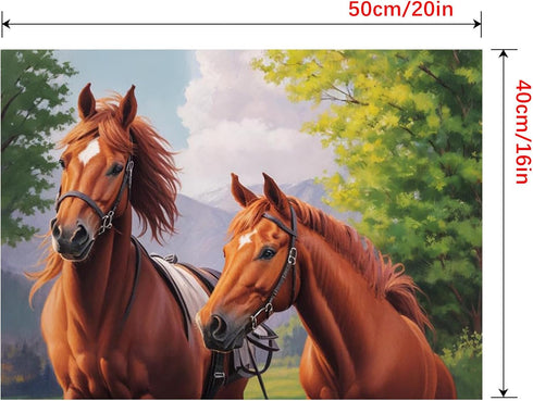 YIYUE Paint by Number for Adults Beginner, DIY Gift Canvas Painting Kits for Boys Girls, Horse Oil Painting Kit, DIY Acrylic Paint Adult Crafts fo...