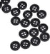 Dophee 100Pcs Wholesale 10mm Black Round Resin 4 Holes Clothes Sewing Buttons DIY Use...