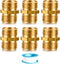 Garden Hose Fittings Connectors Adapter Solid Brass Repair male to male double male faucet leader coupler dual water hose connector(3/4" GHT Doubl...
